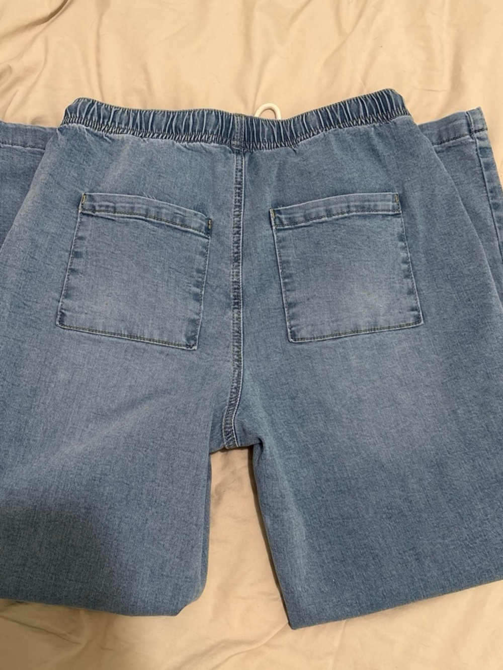 Rebecca Minkoff Light Blue Drawstring Denim Pants - Picture 5 of 6